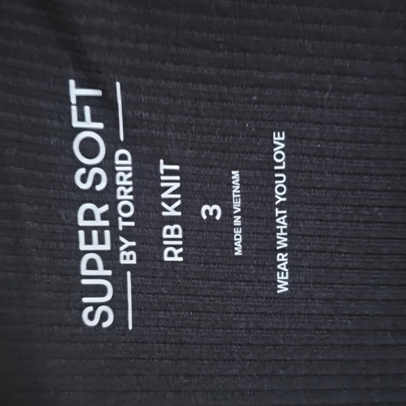 Torrid Rib Knit Surplice Top 3x Black Nwt - Picture 6 of 10